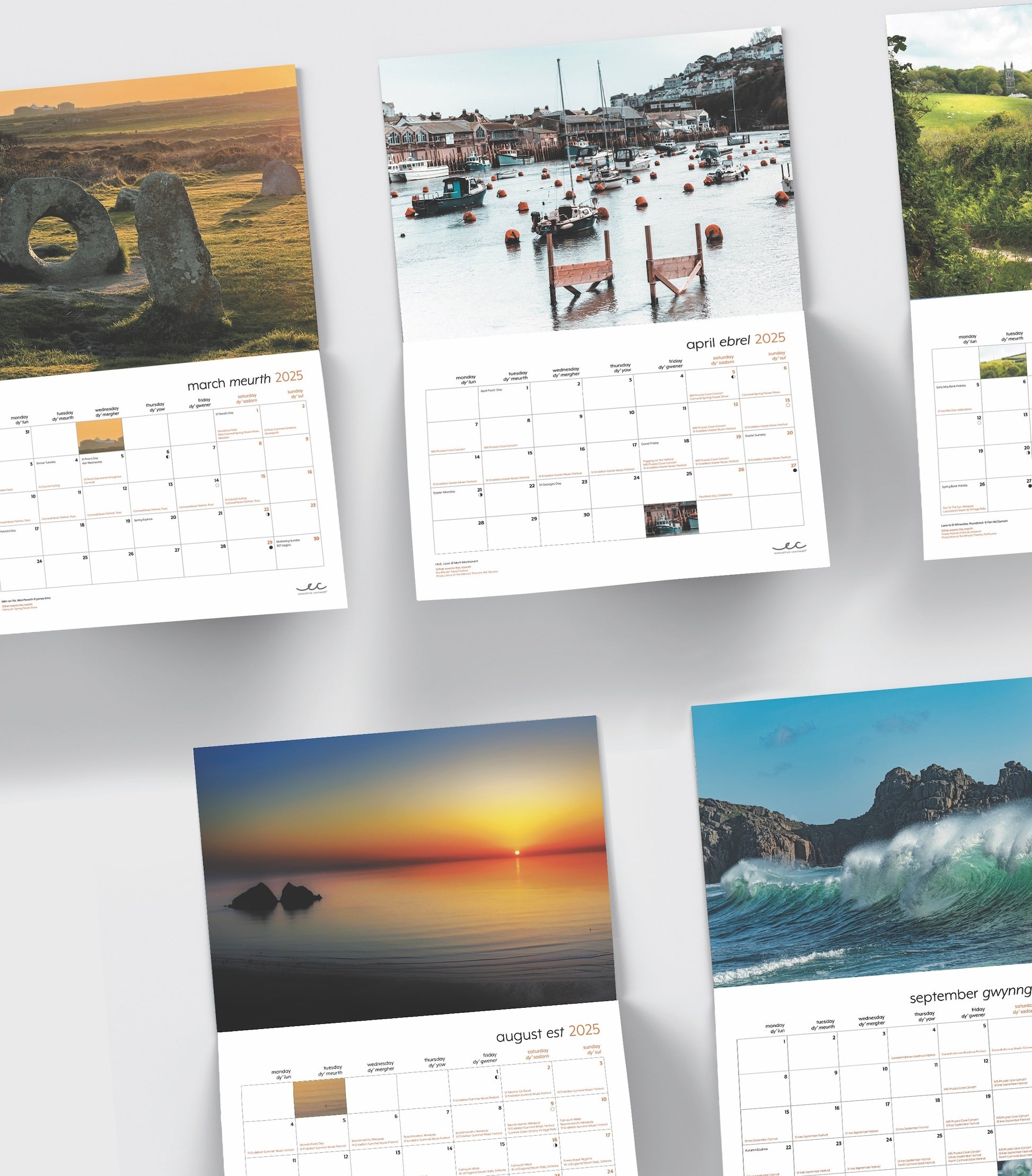 Cornwall calendar spread