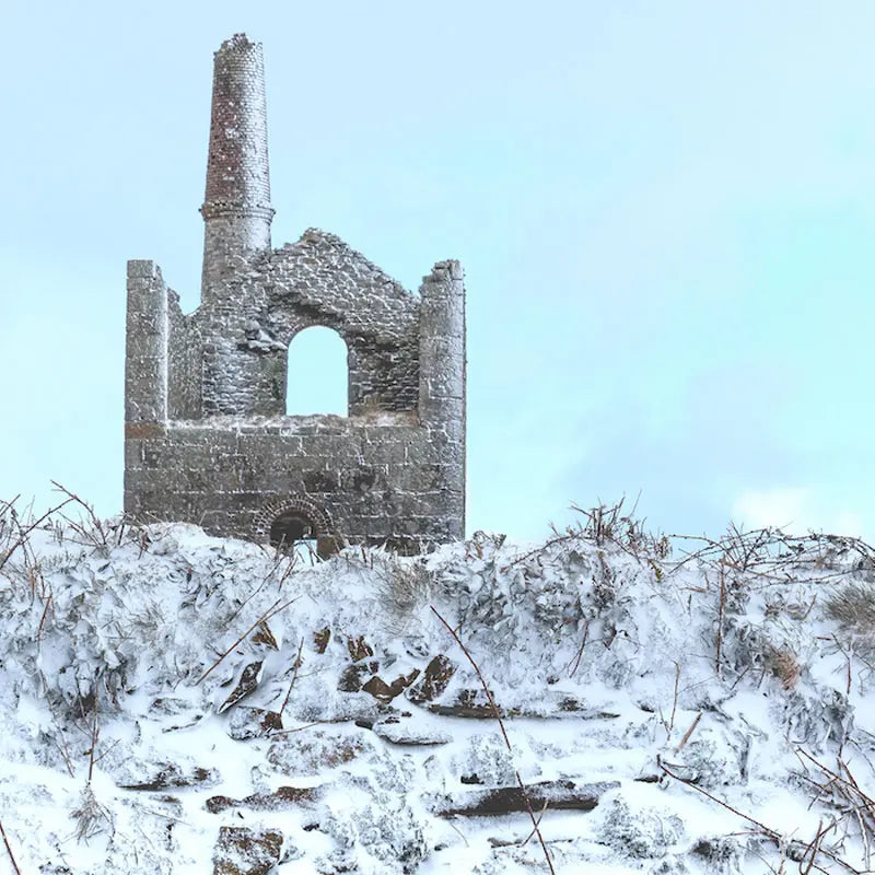 Cornish Christmas card Wintry Wheal