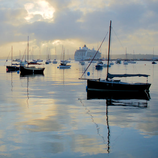 Reflections in Falmouth Harbour