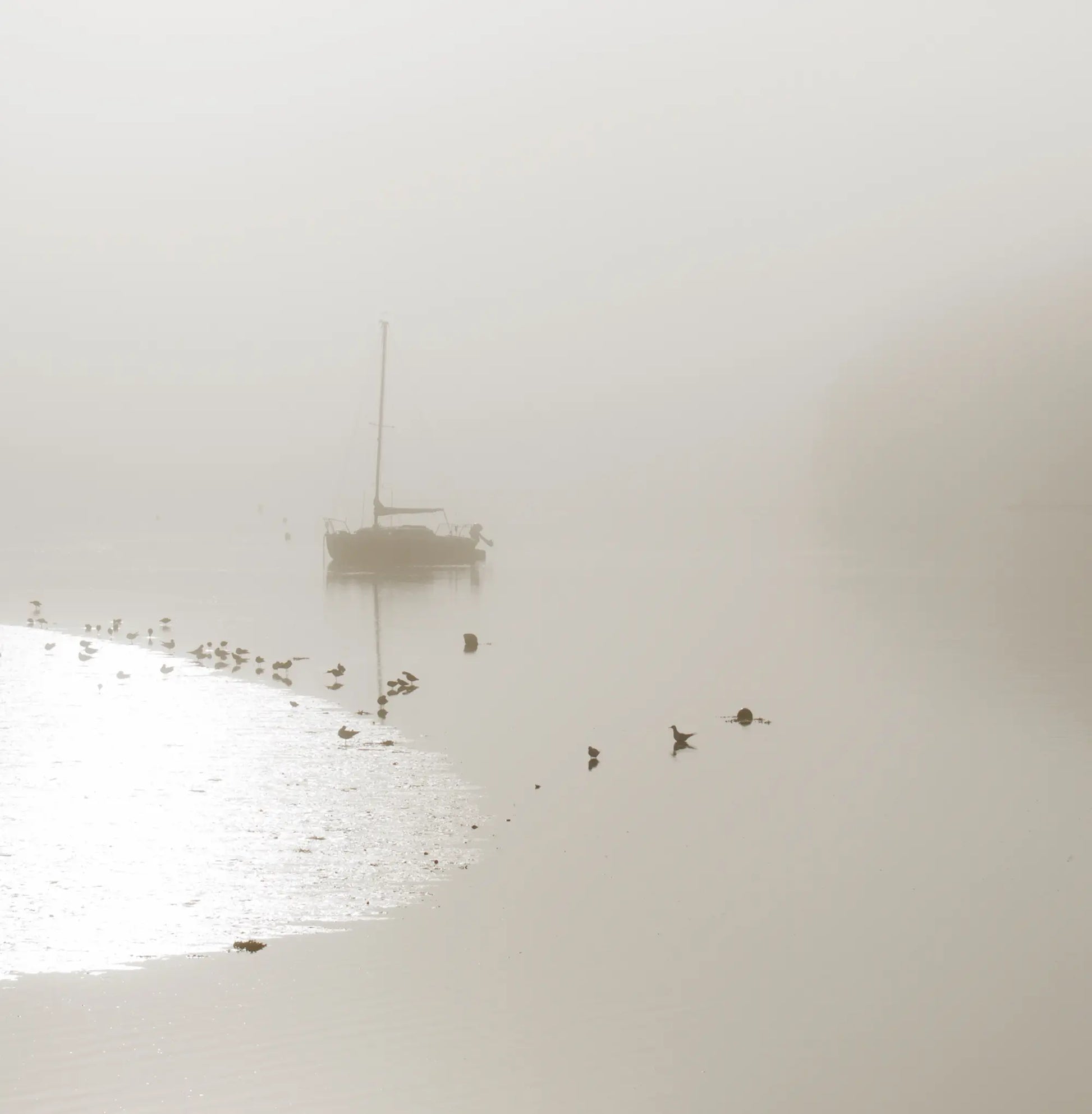 Cornish Language sympathy card - Misty Morning
