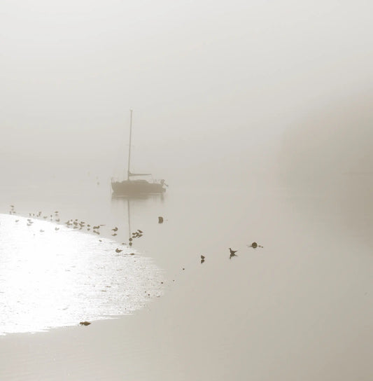 Cornish Language sympathy card - Misty Morning