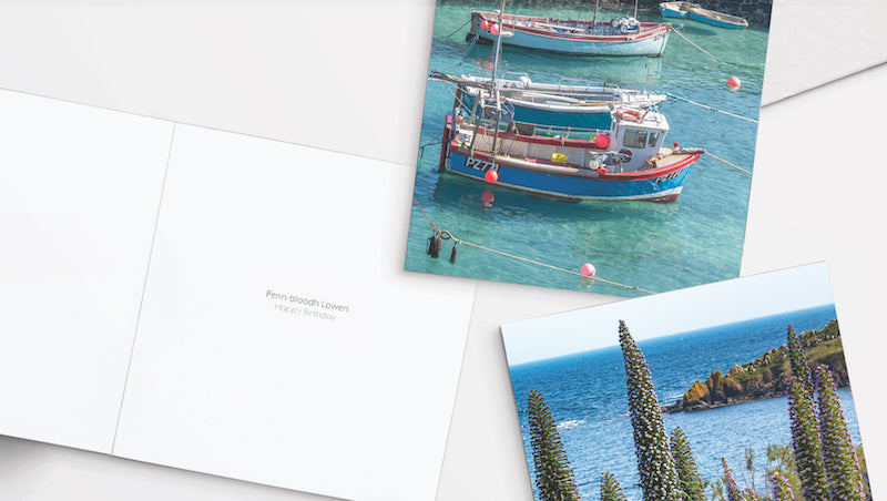 A selection of our Cornish Language cards