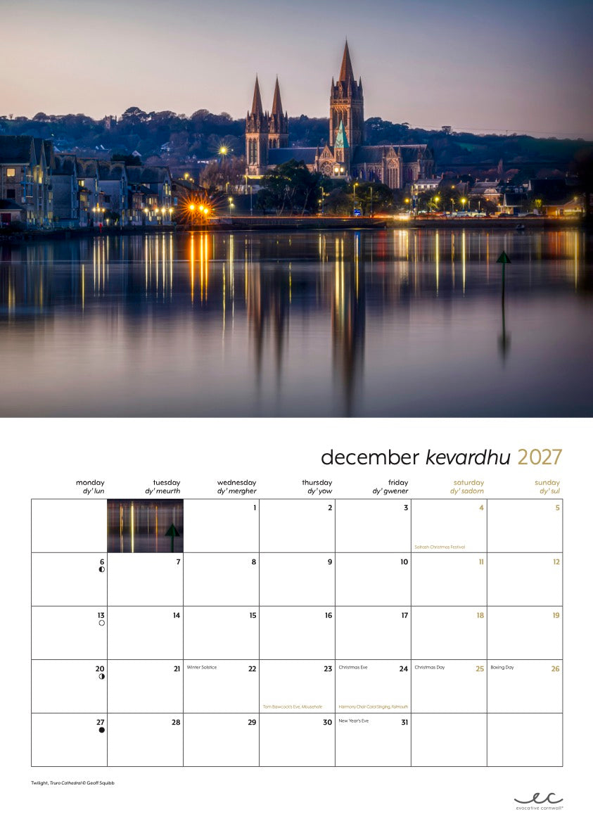Evocative Cornwall Calendar 2027