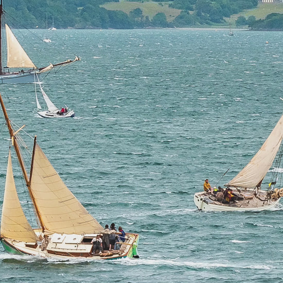 Video animation of Falmouth Classics greeting card, featuring classic sailing boats