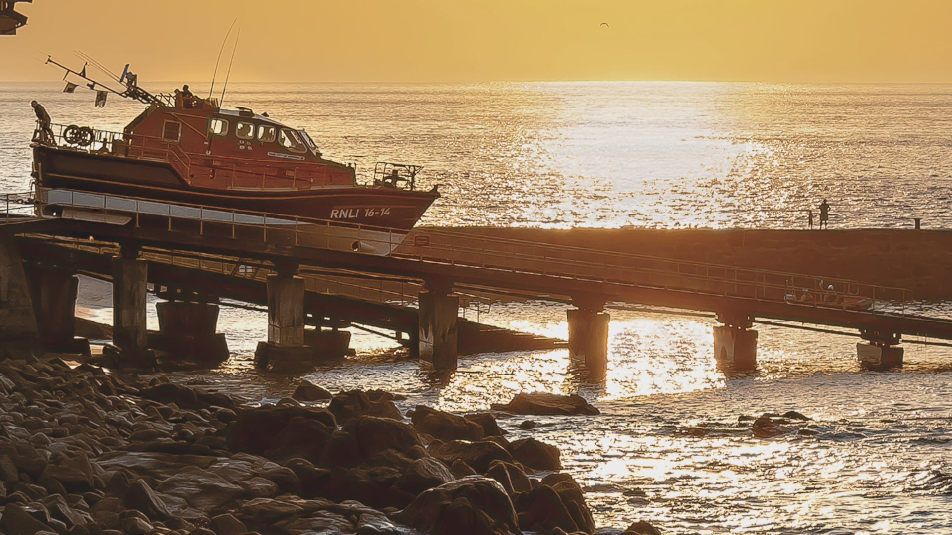 Video animation of Sennen lifeboat greeting card